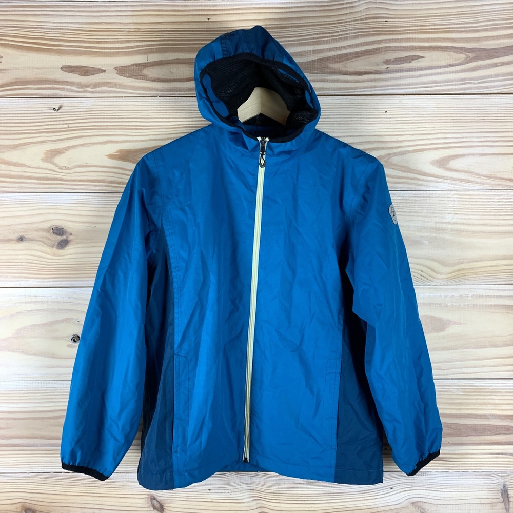 Killtec Rain Jacket Kids 12 Blue Waterproof Windproof Technical Shell Hiker